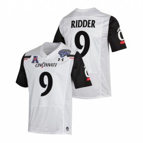 Desmond Ridder Cincinnati Bearcats 2021 Cotton Bowl White College Football Playoff #9 Jersey