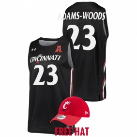 Mika Adams-Woods #23 Black Cincinnati Bearcats 2022 Away College Basketball Jersey