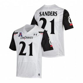 Myjai Sanders Cincinnati Bearcats 2021-22 White College Football The American Patch Jersey