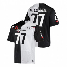 Vincent McConnell Cincinnati Bearcats 2021-22 Black White Split Edition College Football #77 Jersey